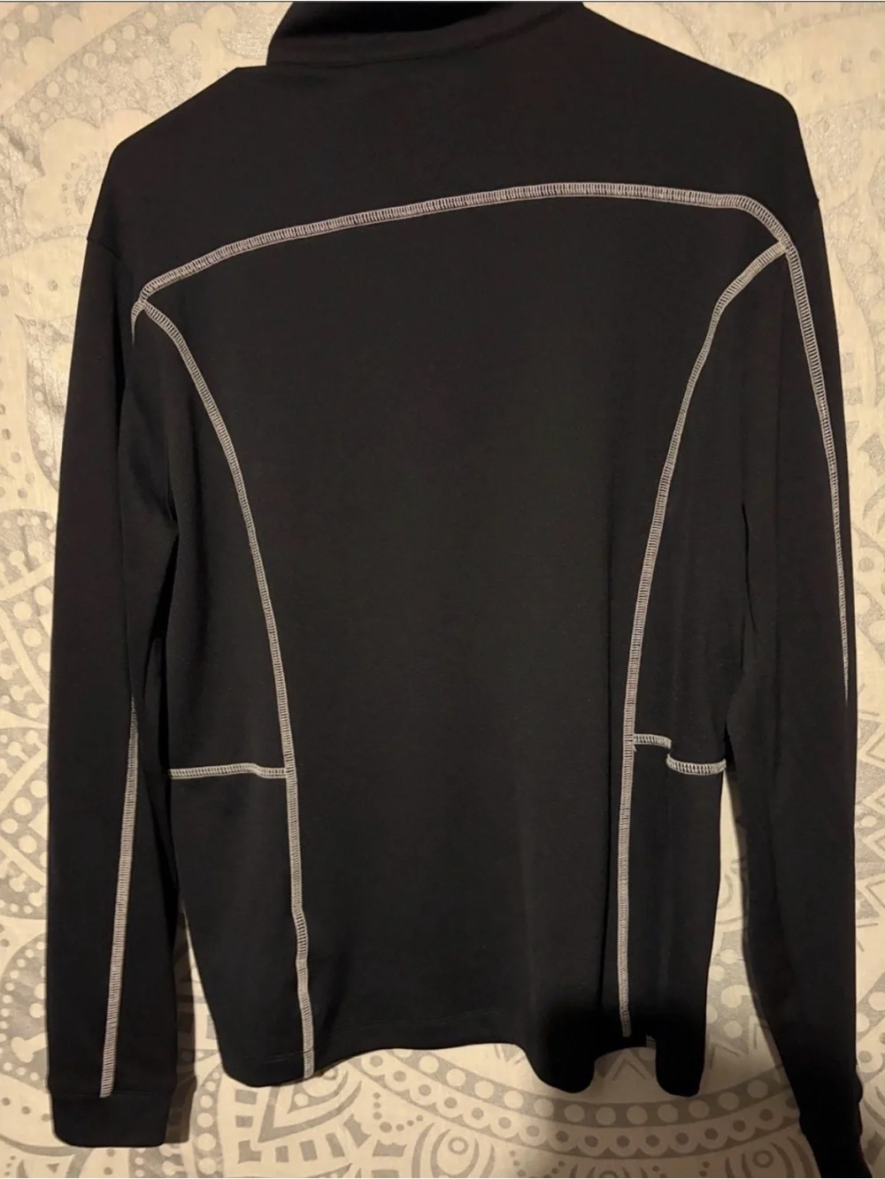 Columbia Golf 1/4 Zip Pullover Jacket Black w/ Contrast Stitch | Men’s Med